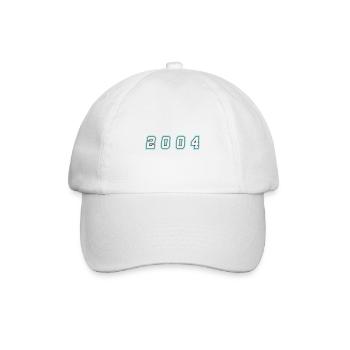 2004 Year Number - Baseball Cap - white/white - Front