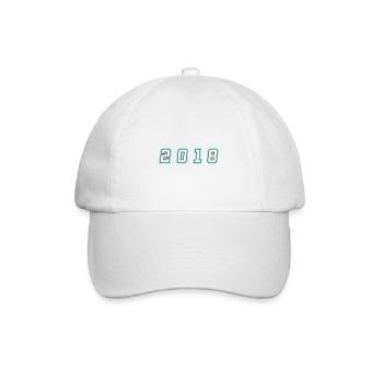 2018 Year Number - Baseball Cap - white/white - Front