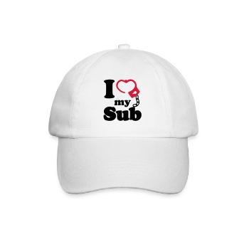 I Love my Sub - Baseballkappe - Weiß/Weiß - Vorne