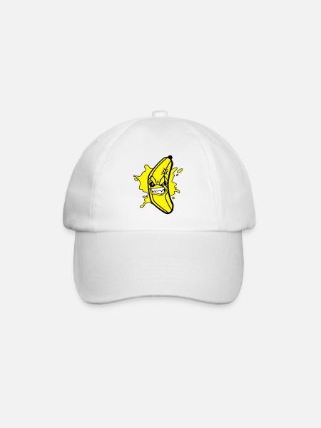 Angry banana - Baseballkappe - Weiß/Weiß
