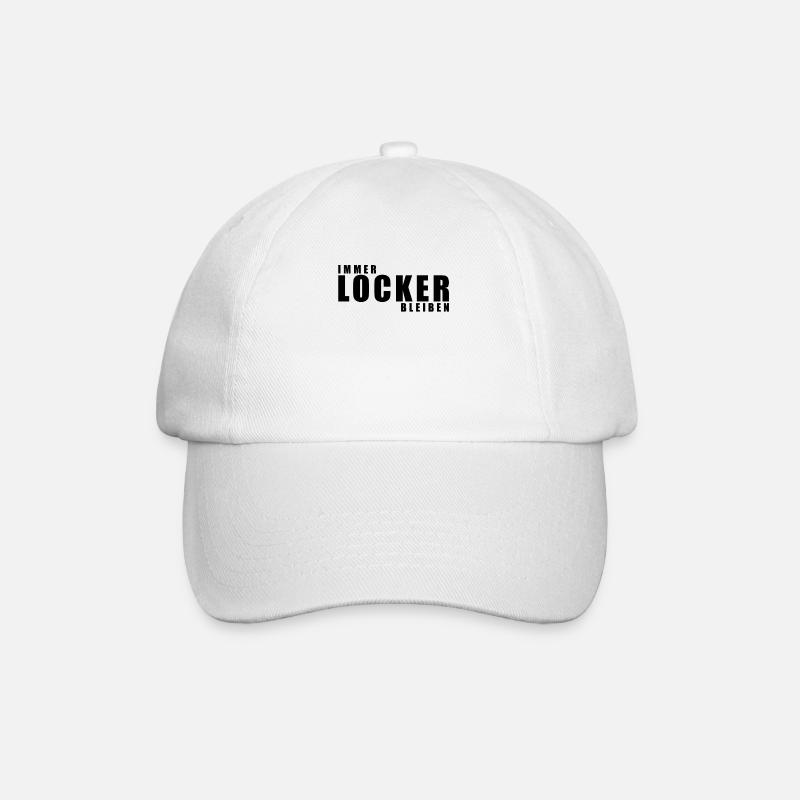 Always stay relaxed - Baseball Cap - white/white