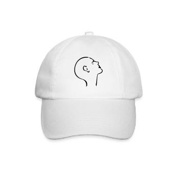 Weiblicher Glatzkopf / lady bold (1c) - Baseballkappe - Weiß/Weiß - Vorne