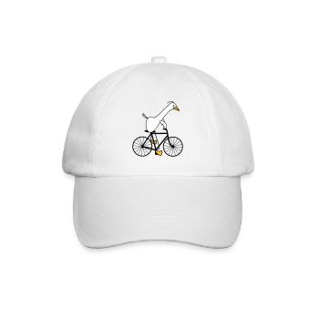 Oie fait du vélo - Casquette classique - blanc/blanc - Devant