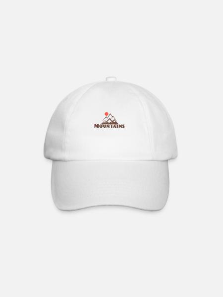 Montagnes avec soleil - montagnes avec soleil - Casquette classique - blanc/blanc
