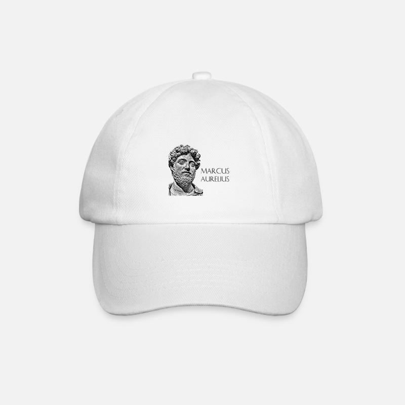 Caesar Schrift Marcus Aurelius - Baseballkappe - Weiß/Weiß