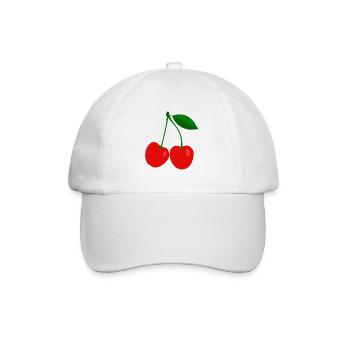 cherries - Baseball Cap - white/white - Front