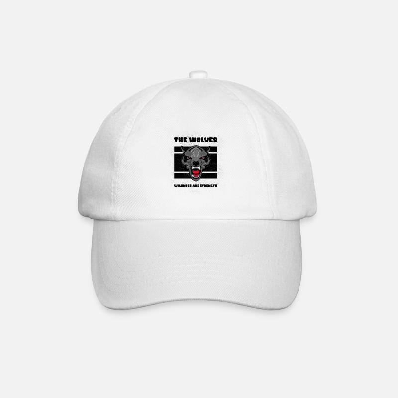 Angry wolf Wolves Animals Quotes Wolf Sayings - Baseball Cap - white/white