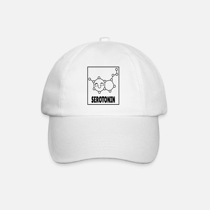 Sérotonine molécule drôle cadeau laboratoire de chimie - Casquette classique - blanc/blanc