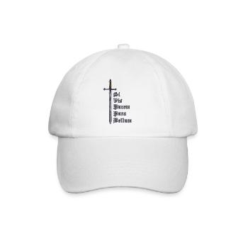 Latin with sword - Si Vis Pacem Para Bellum - Baseball Cap - white/white - Front