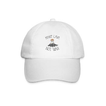 Make Lava not War Sweet Love Volcano - Baseball Cap - white/white - Front