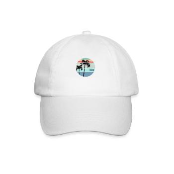 Cool Miami Floride Palm Tree Souvenir de vacances - Casquette classique - blanc/blanc - Devant
