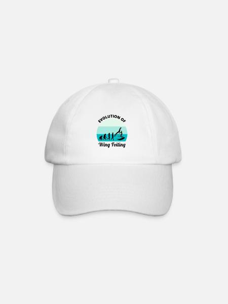 Wing Foiling Surfing Evolution Drôle - Casquette classique - blanc/blanc