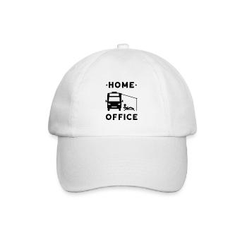 Home Office Wohnmobil Camping Lustig - Baseballkappe - Weiß/Weiß - Vorne