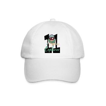 Astronaut in space - 11th birthday - Baseball Cap - white/white - Front