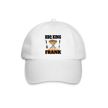 Frank BBQ King & Grillmeister funny saying - Baseball Cap - white/white - Front