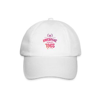 1965 awesome since - Baseballkappe - Weiß/Weiß - Vorne