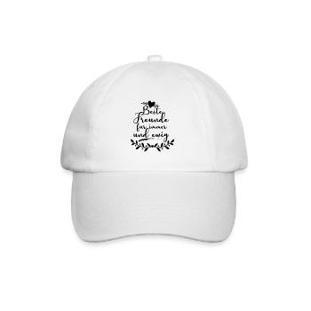 Beste Freunde für immer - Baseballkappe - Weiß/Weiß - Vorne
