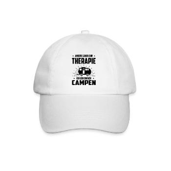 Andere Gehen zur Therapie Ich GEN Einfach Campen - - Baseballkappe - Weiß/Weiß - Vorne