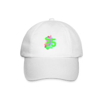 75 Number of blobs - Baseball Cap - white/white - Front