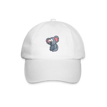 Koala Comic Tier - Baseballkappe - Weiß/Weiß - Vorne
