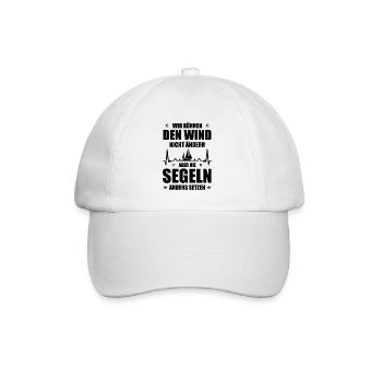 Wir köninnen den wind nicht sint Annern Aber die S - Baseballkappe - Weiß/Weiß - Vorne