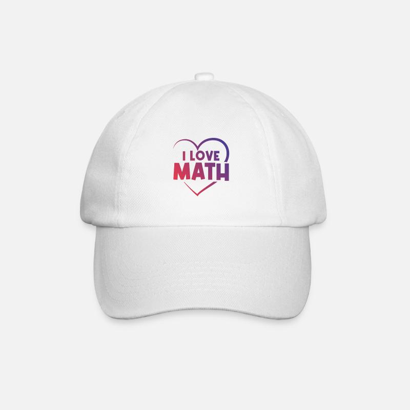 Ich liebe Mathe - Baseballkappe - Weiß/Weiß