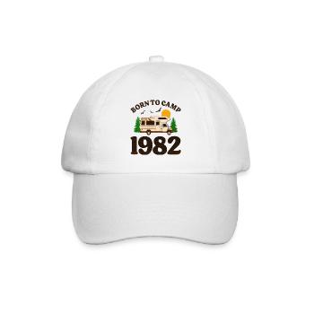 Né Pour Camper 1982 Camping 40 Ans Anniversaire - Casquette classique - blanc/blanc - Devant
