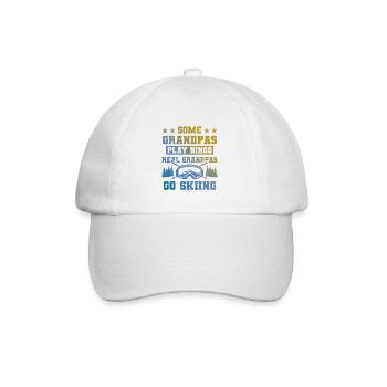 Grandfather ski saying - Baseball Cap - white/white - Front