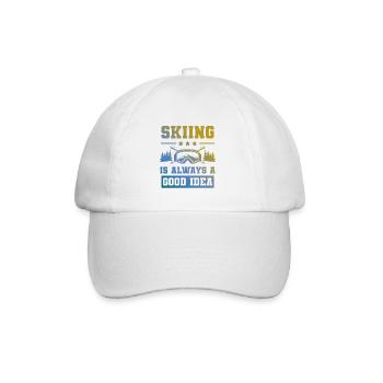Ski Skiing - Baseball Cap - white/white - Front
