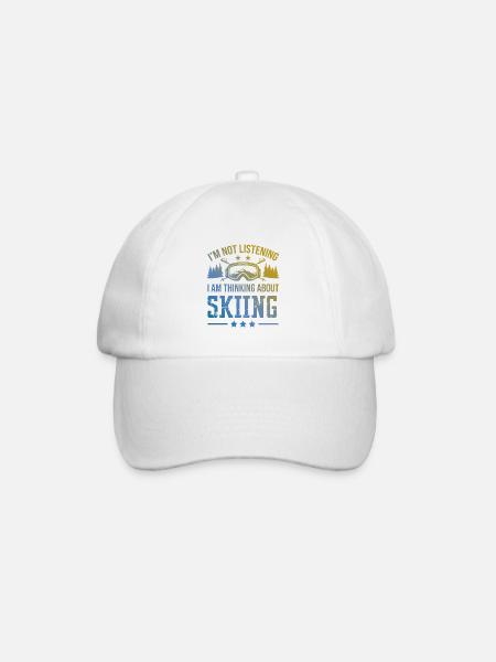 Ski skiing - Baseball Cap - white/white