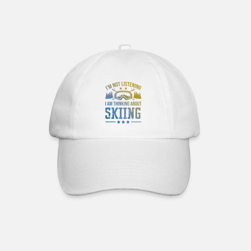 Ski skiing - Baseball Cap - white/white
