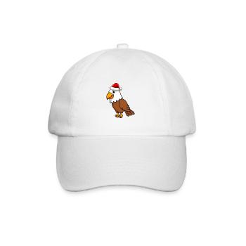 Adler Comic Weihnachten - Baseballkappe - Weiß/Weiß - Vorne