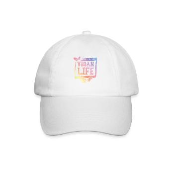 Vegan Living - Baseball Cap - white/white - Front