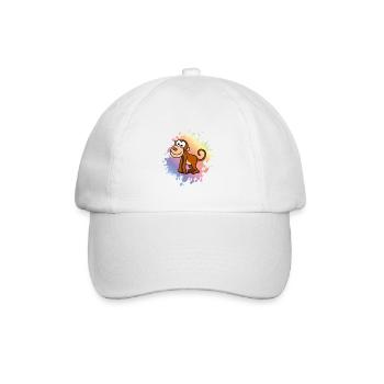 Singe animal comique - Casquette classique - blanc/blanc - Devant
