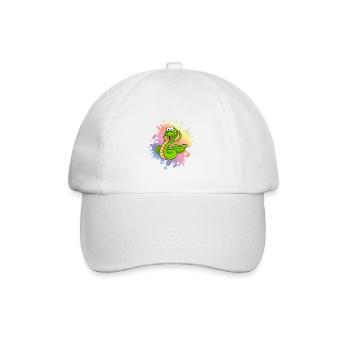 Snake Cobra Comic Animal - Baseball Cap - white/white - Front