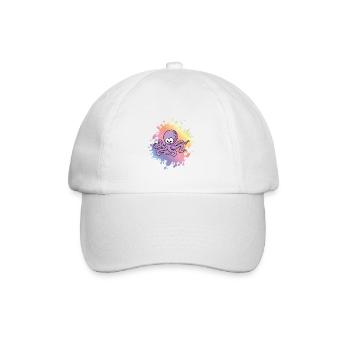Octopus Comic Animal - Baseball Cap - white/white - Front