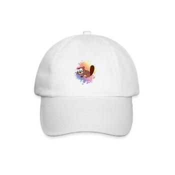 Beaver Comic Animal - Baseball Cap - white/white - Front