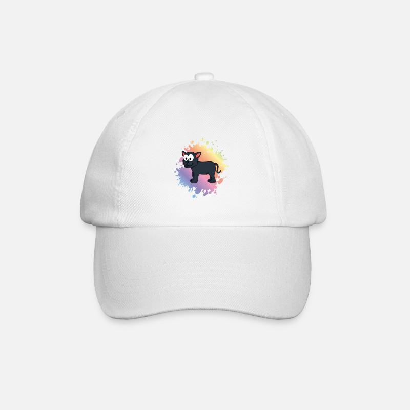 Panther Comic Tier - Baseballkappe - Weiß/Weiß