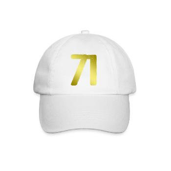 71 Zahl Trikot - Baseballkappe - Weiß/Weiß - Vorne