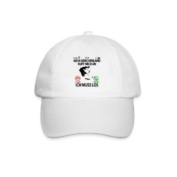 Griechenland Griechische liebhaber Fans für Freund - Baseballkappe - Weiß/Weiß - Vorne