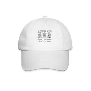 Gnome One fights gray brain cancer alone - Baseball Cap - white/white - Front