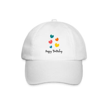 ANNIVERSAIRE. HAPPY BIRTHDAY. JOYEUX ANNIVERSAIRE. - Casquette classique - blanc/blanc - Devant