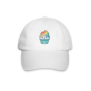 Cupcake Comic Muffin Kuchen - Baseballkappe - Weiß/Weiß - Vorne