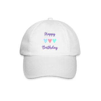HAPPY BIRTHDAY. HAPPY BIRTHDAY. ANNIVERSARY. - Baseball Cap - white/white - Front