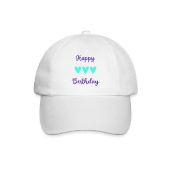 HAPPY BIRTHDAY. HAPPY BIRTHDAY. ANNIVERSARY. - Baseball Cap - white/white - Front