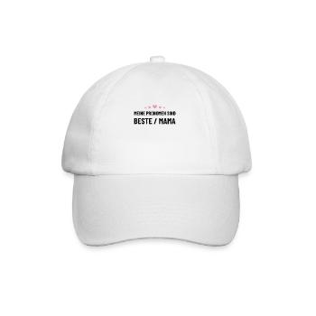Beste Mutter, Mutter, Muttertag, Mama Geschenkidee - Baseballkappe - Weiß/Weiß - Vorne