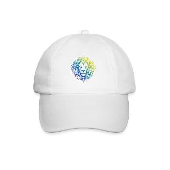 Löwe Mandala Boho - Baseballkappe - Weiß/Weiß - Vorne