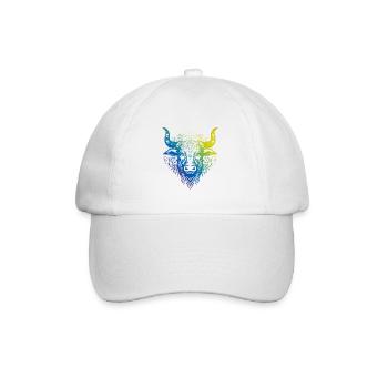 Bulle Mandala Boho - Baseballkappe - Weiß/Weiß - Vorne