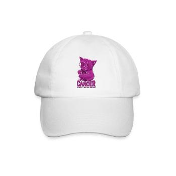 Cat Honors Cancer Caregiver - Baseball Cap - white/white - Front