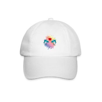 Shark Comic Couple Love - Casquette classique - blanc/blanc - Devant